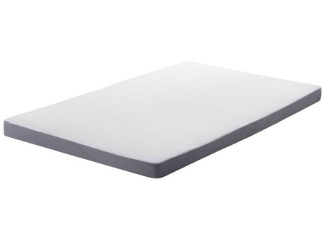 Foam Mattress White EU Single Size Zippered Cover Beliani