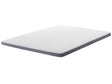 Mattress Topper White with Grey Fabric EU Double Size 180 x 200 cm 6 cm Depth Beliani