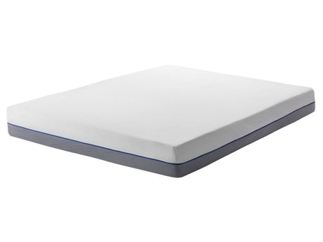 Memory Foam Mattress White with Grey Fabric King Size 5ft3 Medium Firm Beliani