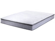 Pocket Spring Mattress White with Grey Fabric Super King Size 6ft Medium Firm Beliani