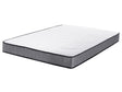 Pocket Spring Mattress White with Black Fabric King Size 5ft3 Medium Firm Beliani