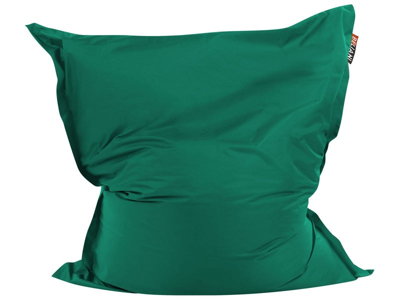 Large Bean Bag Green Lounger Zip Giant Beanbag Beliani