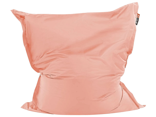 Large Bean Bag Peach Pink Lounger Zip Giant Beanbag Beliani