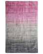Rug Grey with Pink 140 x 200 cm Ombre Effect Viscose Modern Living Room Beliani