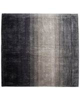 Rug Grey with Black 200 x 200 cm Ombre Effect Viscose Modern Living Room Beliani
