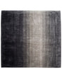 Rug Grey with Black 200 x 200 cm Ombre Effect Viscose Modern Living Room Beliani