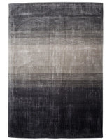 Rug Grey with Black 160 x 230 cm Ombre Effect Viscose Modern Living Room Beliani