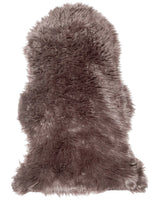 Faux Sheepskin Rug Brown 63 x 95 cm High Pile Rustic Beliani