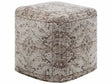 Pouffe Brown Cotton Pattern Decorative Boho Rustic Beliani