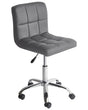 Desk Chair Grey Swivel Adjustable Height Metal Leg Beliani