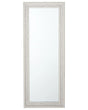 Wall Hanging Mirror Beige with Silver 50 x 130 cm Vertical Living Room Bedroom Dresser Gesso Finish Beliani
