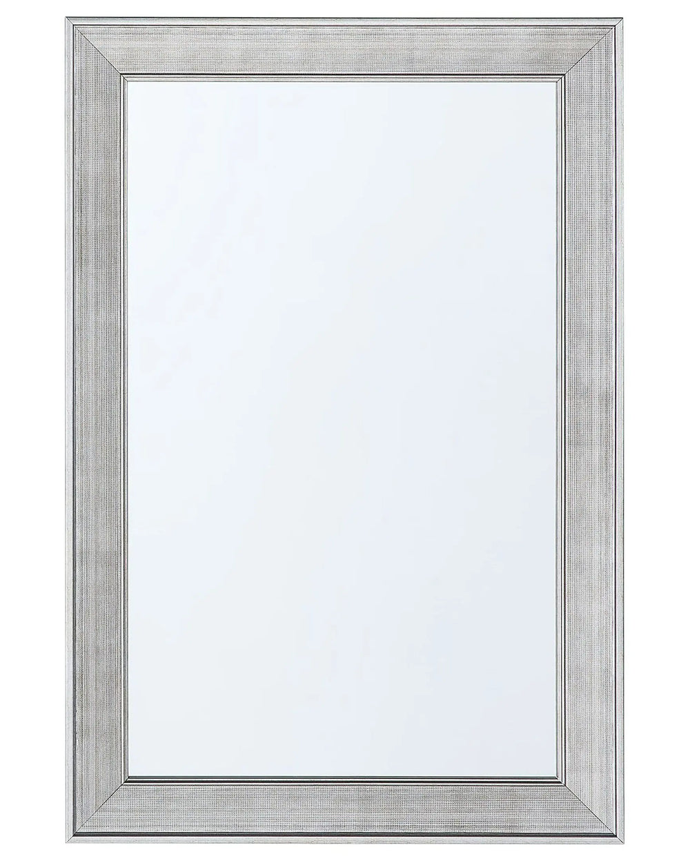 Wall Hanging Mirror Brown 61 x 91 cm Vertical Living Room Bedroom Dresser Gesso Finish Beliani