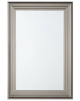 Wall Hanging Mirror Silver 61 x 91 cm Rectangular Modern Simple Minimalistic Bedroom Living Room Beliani
