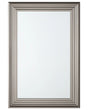 Wall Hanging Mirror Silver 61 x 91 cm Rectangular Modern Simple Minimalistic Bedroom Living Room Beliani