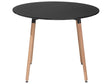 Dining Table Black Beechwood ø 90 cm Round Kitchen Living Room Minimalistic Beliani