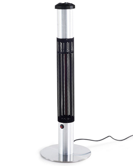 Patio Heater Black Metal 110H cm Freestanding Built-In Ashtray 1500W Beliani