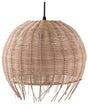 Pendant Lamp Brown Rattan Dome Shape Boho Eclectic Beliani