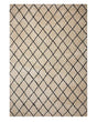 Area Rug Beige and Black 140 x 200 cm Geometric Pattern Modern Living Room Bedroom Beliani