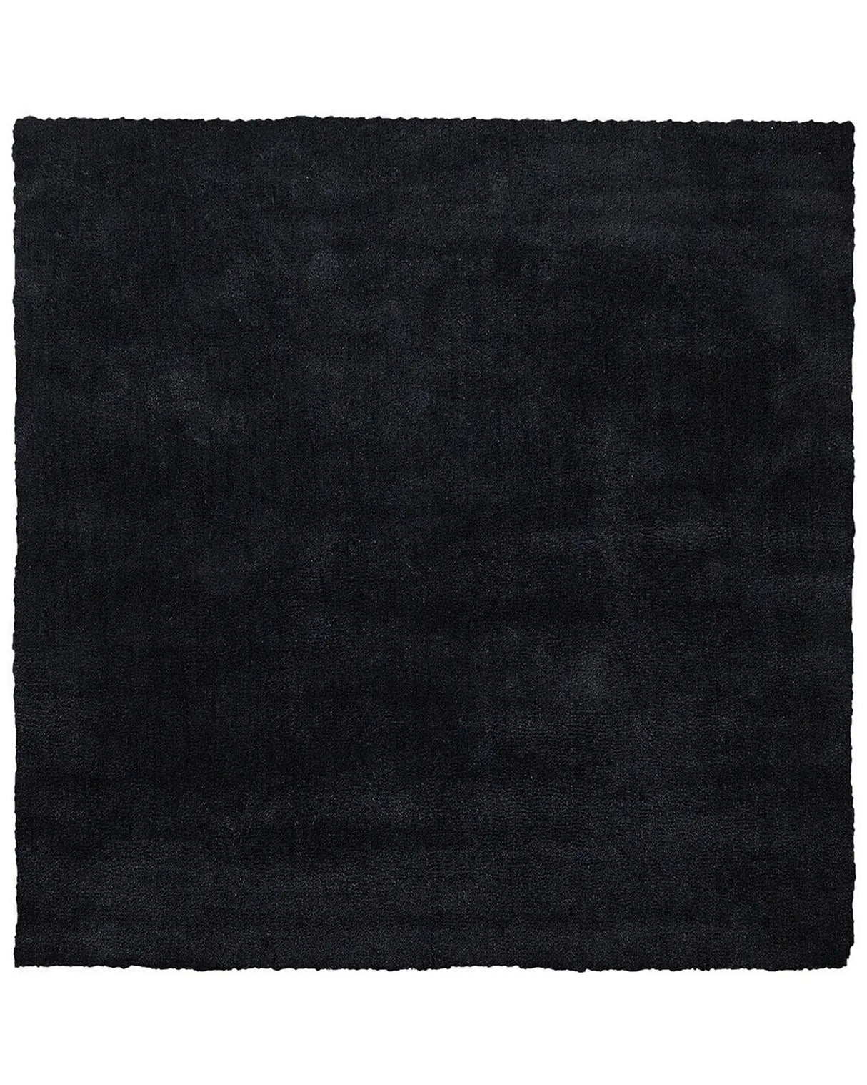 Shaggy Area Rug Black 200 x 200 cm Modern High-Pile Machine-Tufted Square Carpet Beliani