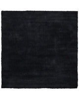 Shaggy Area Rug Black 200 x 200 cm Modern High-Pile Machine-Tufted Square Carpet Beliani