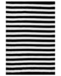 Area Rug Black White Fabric 140 x 200 cm Indoor Outdoor Stripe Pattern Modern Beliani