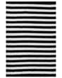 Area Rug Black White Fabric 140 x 200 cm Indoor Outdoor Stripe Pattern Modern Beliani