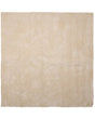 Shaggy Area Rug Beige 200 x 200 cm Modern High-Pile Machine-Tufted Square Carpet Beliani