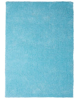 Shaggy Area Rug Blue 140 x 200 cm Modern High-Pile Machine-Tufted Turquoise Rectangular Carpet Beliani