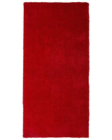 Shaggy Area Rug Red 80 x 150 cm Modern High-Pile Machine-Tufted Rectangular Carpet Beliani
