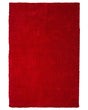 Shaggy Area Rug Red 140 x 200 cm Modern High-Pile Machine-Tufted Rectangular Carpet Beliani