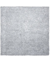 Shaggy Area Rug Grey Melange 200 x 200 cm Modern High-Pile Machine-Tufted Square Carpet Beliani