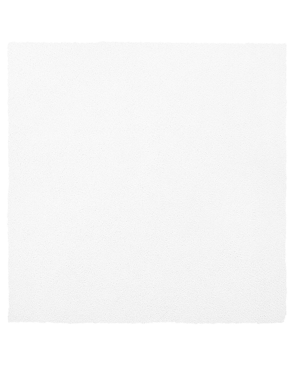 Shaggy Area Rug White 200 x 200 cm Modern High-Pile Machine-Tufted Square Carpet Beliani