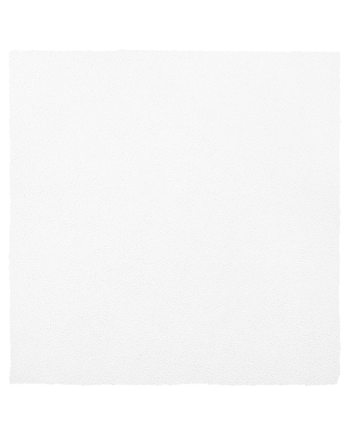 Shaggy Area Rug White 200 x 200 cm Modern High-Pile Machine-Tufted Square Carpet Beliani