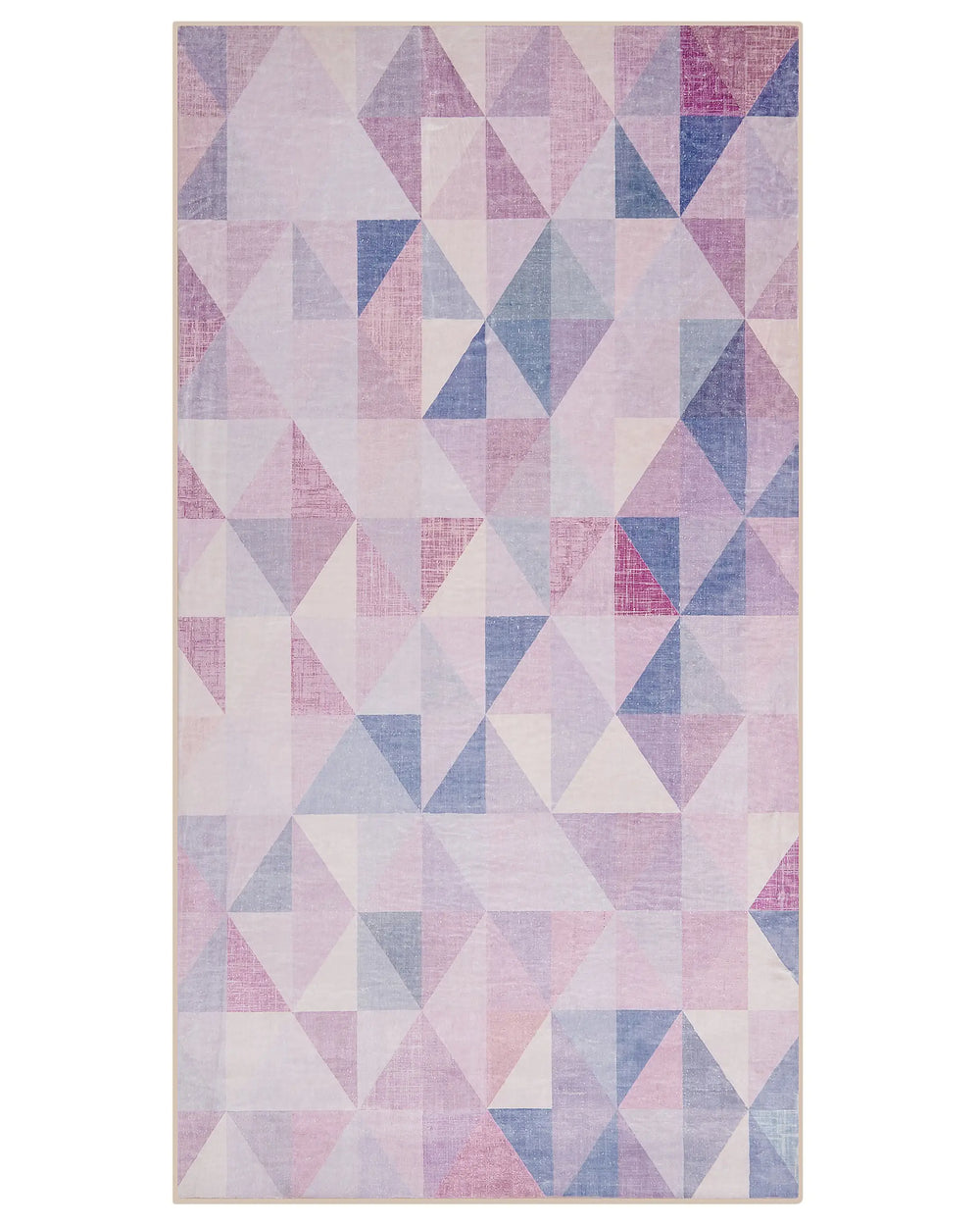 Area Rug Pastel Blue Grey 80 x 150 cm Triangle Pattern Carpet Modern Contemporary Beliani