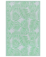 Outdoor Rug Light Green PP 120 x 180 cm Reversible Palm Leaf Pattern Beliani