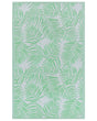 Outdoor Rug Light Green PP 120 x 180 cm Reversible Palm Leaf Pattern Beliani