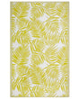 Outdoor Rug Mat Yellow Synthetic 120 x 180 cm Palm Leaf Floral Pattern Eco Friendly Modern Beliani