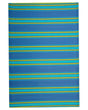 Outdoor Rug Mat Blue Synthetic 120 x 180 cm Striped Geometric Pattern Eco Friendly Modern Minimalistic Beliani