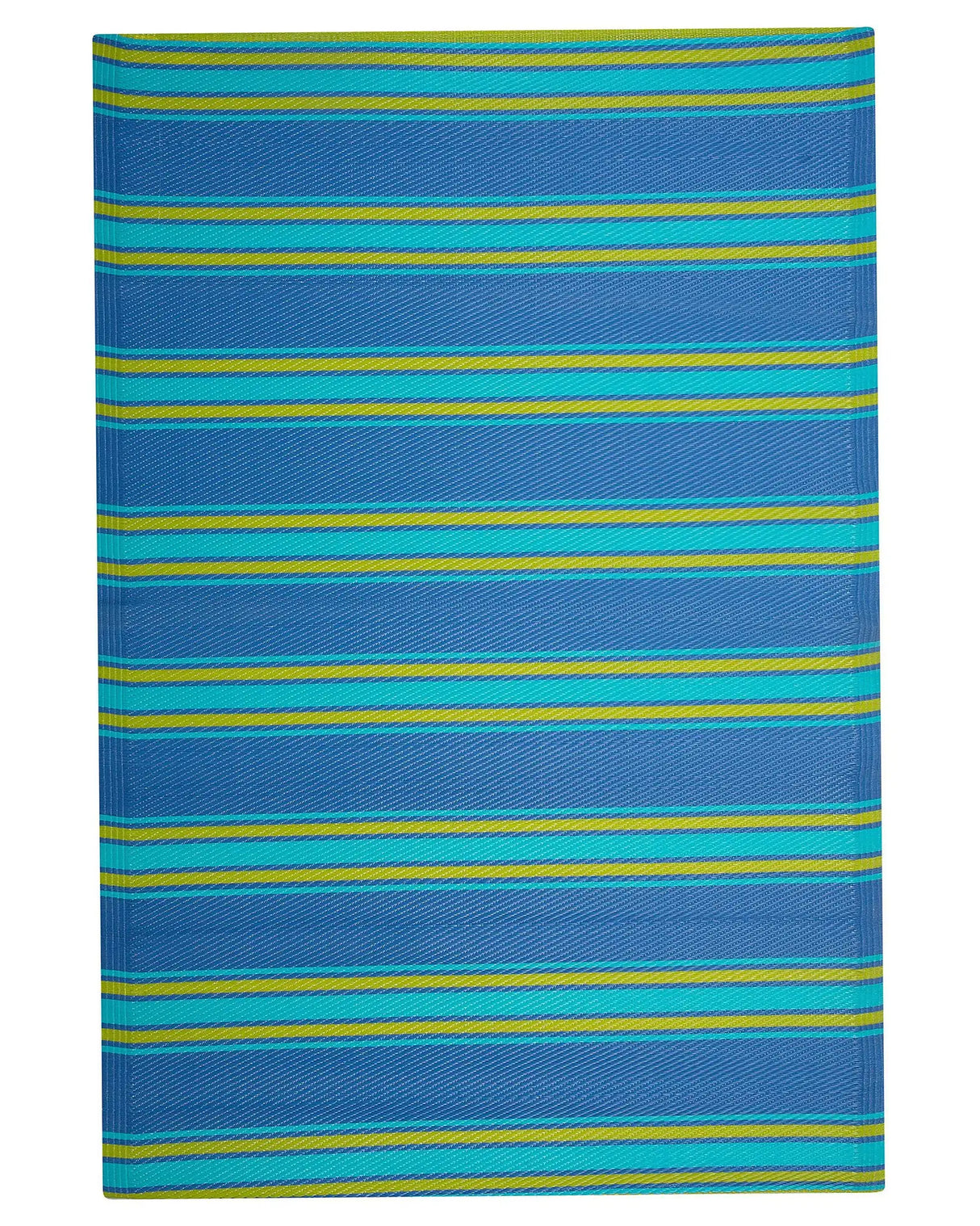 Outdoor Rug Mat Blue Synthetic 120 x 180 cm Striped Geometric Pattern Eco Friendly Modern Minimalistic Beliani