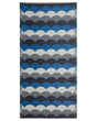 Outdoor Rug Mat Blue Synthetic 90 x 180 cm Scale Geometric Pattern Eco Friendly Modern Minimalist Beliani