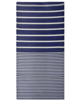 Outdoor Rug Mat Blue Synthetic 90 x 180 cm Striped Geometric Pattern Eco Friendly Modern Minimalistic Beliani