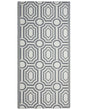 Outdoor Rug Mat Grey Synthetic 90 x 180 cm Reversible Geometric Pattern Eco Friendly Modern Beliani