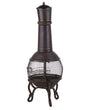 Fire Pit Heater Brass Colour Steel Chimney Outdoor Garden Beliani