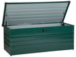 Outdoor Storage Box Green Galvanized Steel 600 L Industrial Garden Beliani