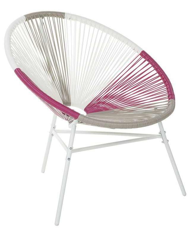 Garden Chair Multicolour PE Rattan Papasan Modern Beliani