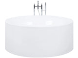 Freestanding Bath White Sanitary Acrylic Single 140 cm Round Modern Style Beliani