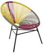 Garden Chair Multicolour PE Rattan Papasan Modern Beliani