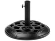 Parasol Base Black Concrete 23 kg Round Outdoor Umbrella Stand Beliani