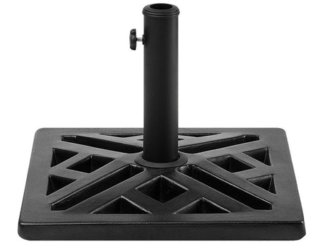 Parasol Base Black Concrete 17 kg Square Outdoor Umbrella Stand Beliani