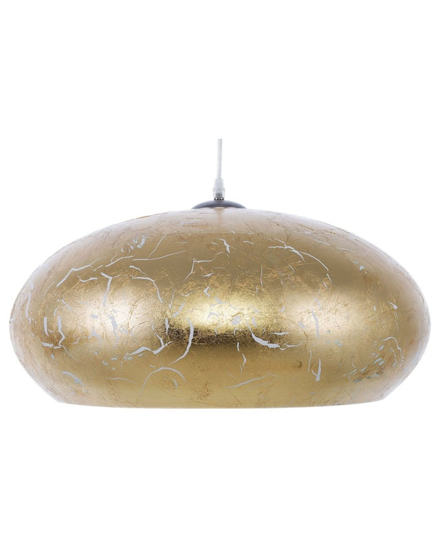 Pendant Lamp Gold Metal Vintage Ceiling Light Beliani